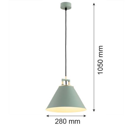 Argon 4916 - Lámpara colgante ORTE 1xE27/15W/230V verde