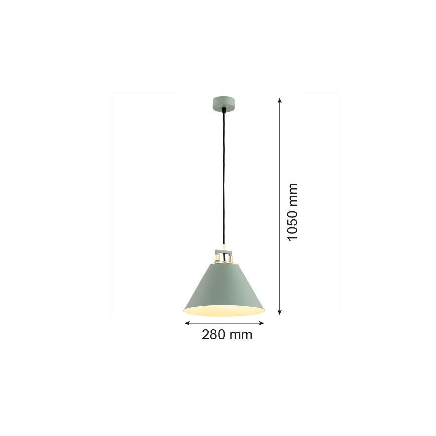 Argon 4916 - Lámpara colgante ORTE 1xE27/15W/230V verde