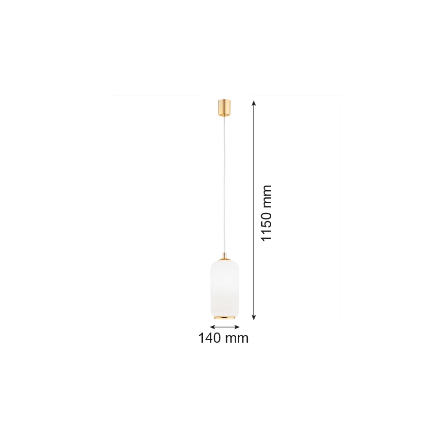 Argon 4993 - Lámpara colgante PALLADO 1xE27/15W/230V dorado/blanco