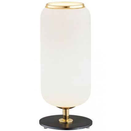 Argon 4994 - Lámpara de mesa VALIANO 1xE27/15W/230V negro/blanco/dorado