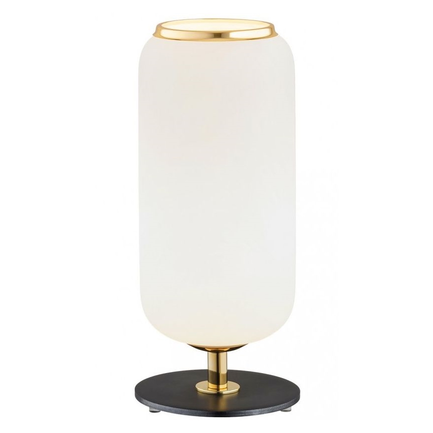 Argon 4994 - Lámpara de mesa VALIANO 1xE27/15W/230V negro/blanco/dorado