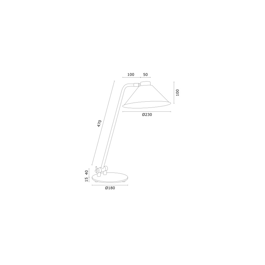 Argon 4996 - Lámpara de mesa GABIAN 1xE27/15W/230V blanco