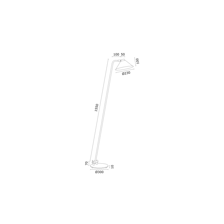 Argon 4997 - Lámpara de pie GABIAN 1xE27/15W/230V blanco