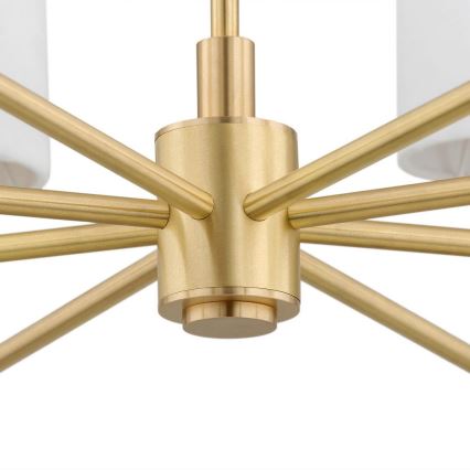Argon 5051 - Lámpara colgante ABRUZZO 8xE14/15W/230V latón/blanco