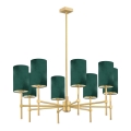 Argon 5055 - Lámpara colgante ABRUZZO 8xE14/7W/230V latón/verde
