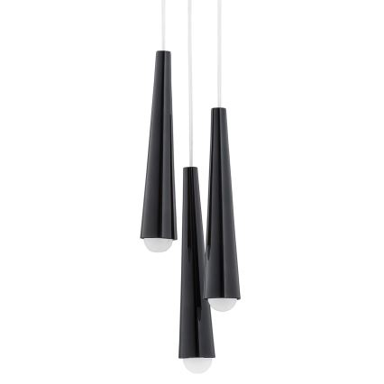 Argon 6103 - Lámpara colgante HOLLYWOOD 3xE14/7W/230V negro