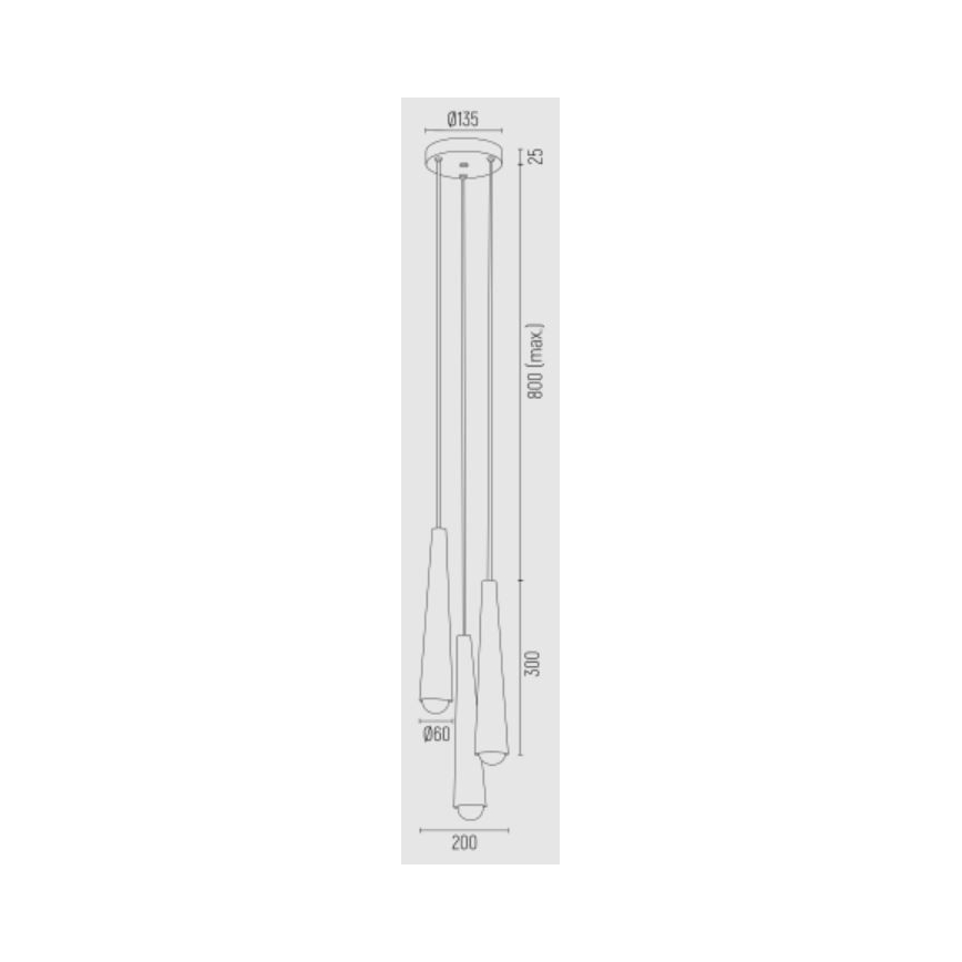 Argon 6103 - Lámpara colgante HOLLYWOOD 3xE14/7W/230V negro