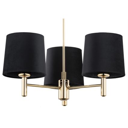 Argon 6111 - Lámpara de araña PONTE 3xE27/15W/230V negro