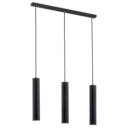 Argon 6112 - Lámpara colgante GOMERA 3xGU10/5W/230V negro