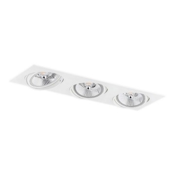 Argon 6115 - Lámpara empotrada OLIMP 3xGU10-AR111/12W/230V blanca