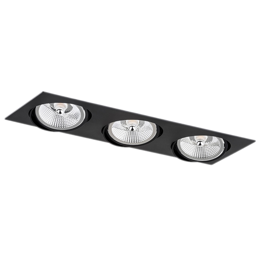 Argon 6116 - Lámpara empotrada OLIMP 3xGU10-AR111/12W/230V negro