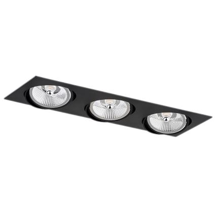 Argon 6116 - Lámpara empotrable OLIMP 3xGU10-AR111/12W/230V negro