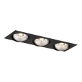 Argon 6116 - Lámpara empotrada OLIMP 3xGU10-AR111/12W/230V negro