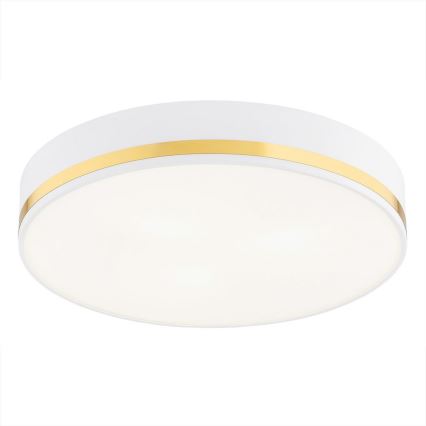 Argon 6138 - Plafón AMORE 3xE27/15W/230V diá. 45 cm blanco/dorado