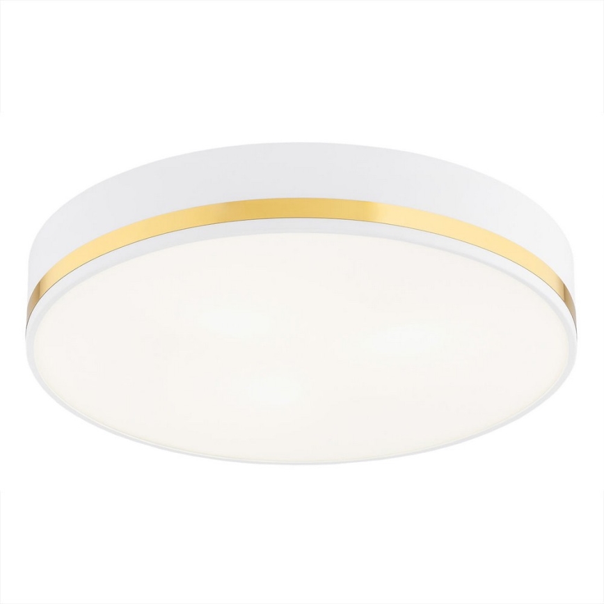 Argon 6138 - Plafón AMORE 3xE27/15W/230V diá. 45 cm blanco/dorado