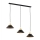 Argon 6140 - Lámpara colgante MASSETO 3xE27/15W/230V negro/dorado