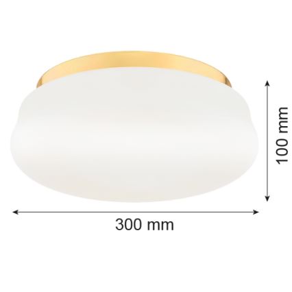 Argon 6142 - Plafón OMBRA 3xE27/15W/230V dorado/blanco