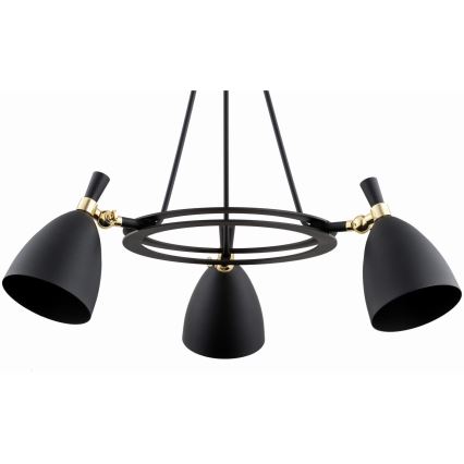 Argon 6149 - Lámpara colgante CHARLOTTE 3xE27/15W/230V negro/dorado