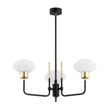 Argon 6166 - Lámpara de techo sobre poste RAVELLO 3xE14/15W/230V negro/dorado