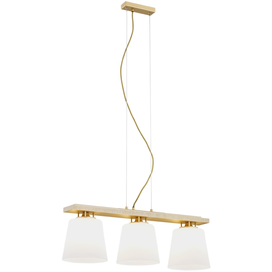 Argon 6250 - Lámpara colgante ARDEN 3xE27/15W/230V dorado