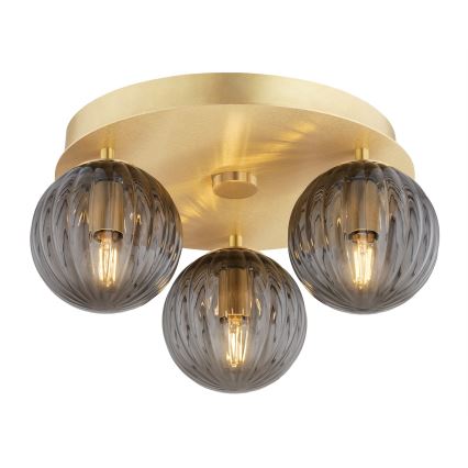 Argon 6308 - Plafón PALOMA 3xE14/7W/230V dorado/negro