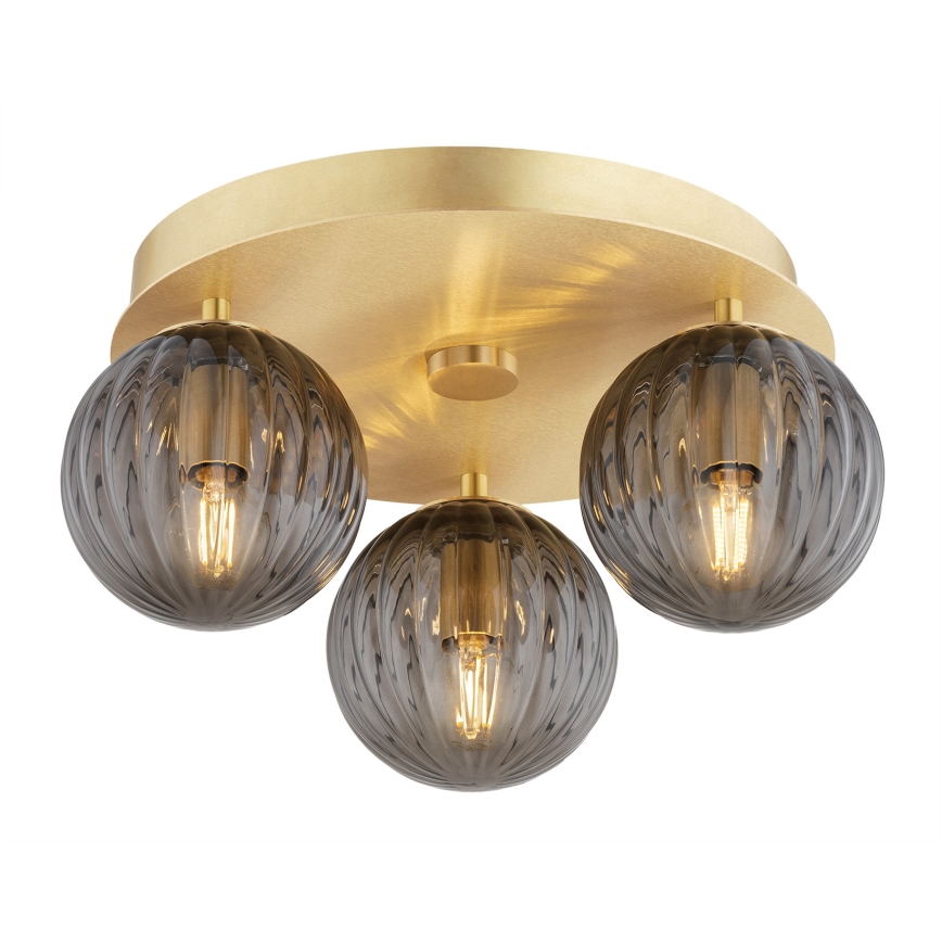 Argon 6308 - Plafón PALOMA 3xE14/7W/230V dorado/negro