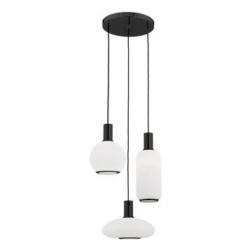 Argon 6323 - Lámpara colgante SAGUNTO PLUS 3xE27/15W/230V negro