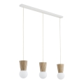Argon 6357 - Lámpara colgante para baño con cable VOLANTE 3xG9/6W/230V IP44 beige
