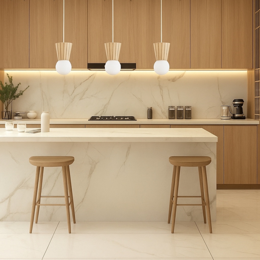 Argon 6357 - Lámpara colgante para baño con cable VOLANTE 3xG9/6W/230V IP44 beige