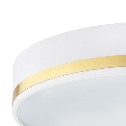 Argon 7034 - Plafón AMORE 2xE27/15W/230V diá. 25 cm blanco/dorado