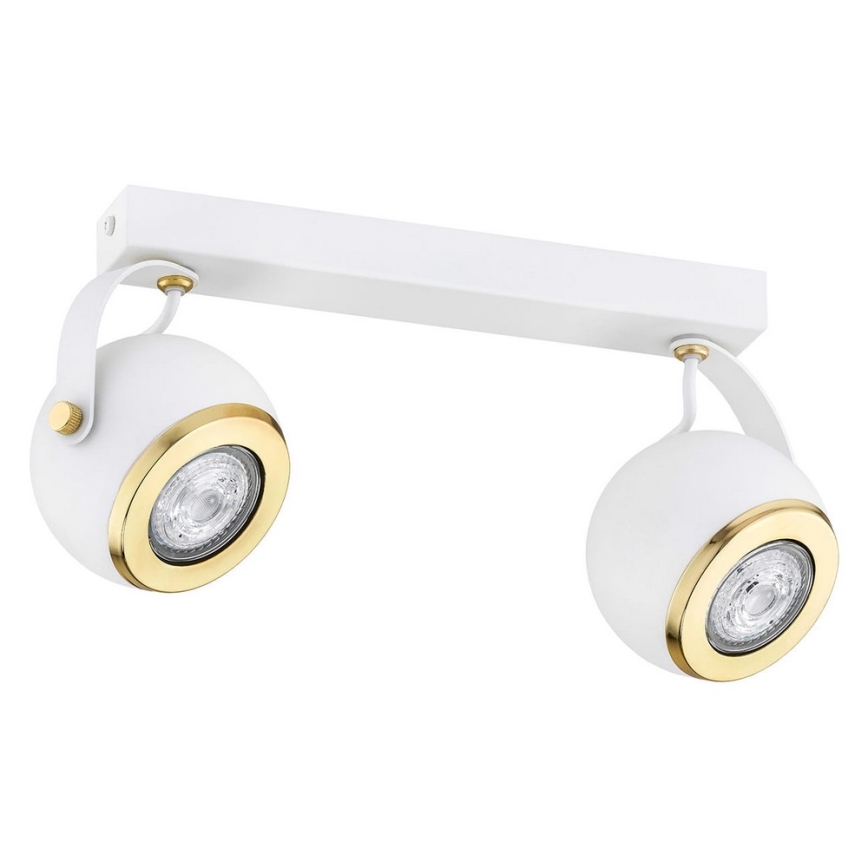 Argon 7038 - Foco KOS PLUS 2xGU10/5W/230V blanco/dorado