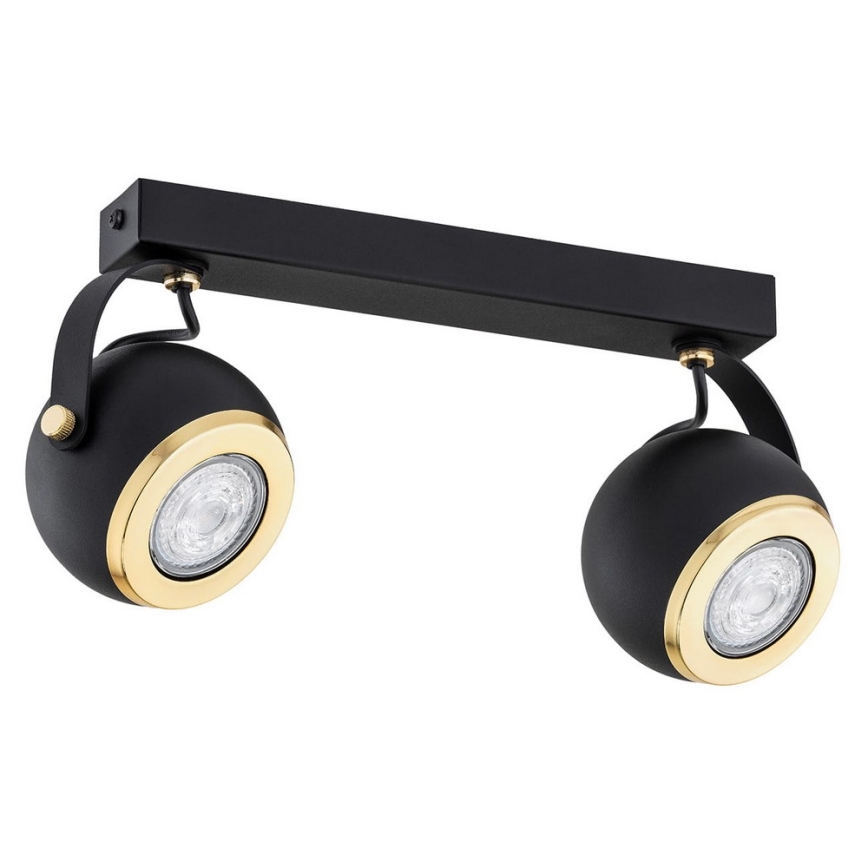 Argon 7039 - Foco KOS PLUS 2xGU10/5W/230V negro/dorado