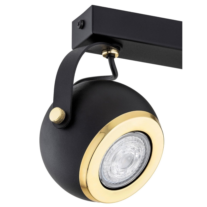 Argon 7039 - Foco KOS PLUS 2xGU10/5W/230V negro/dorado