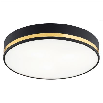 Argon 7040 - Plafón AMORE 2xE27/15W/230V diá. 25 cm negro/dorado