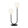Argon 7072 - Lámpara de mesa FERRONE 2xE14/7W/230V negro/blanco/dorado