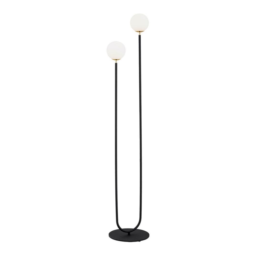 Argon 7073 - Lámpara de pie FERRONE 2xE14/7W/230V negro/blanco/dorado
