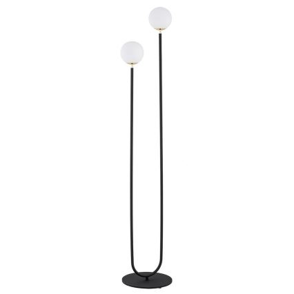 Argon 7073 - Lámpara de pie FERRONE 2xE14/7W/230V negro/blanco/dorado