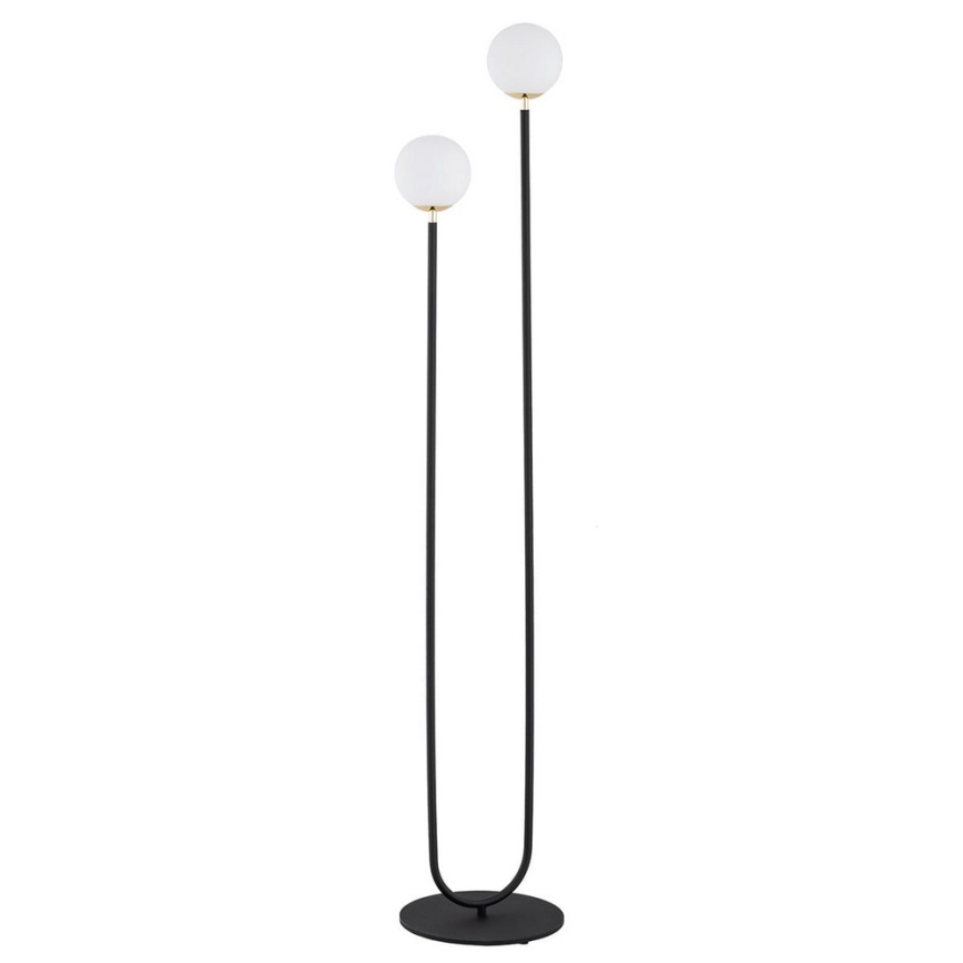 Argon 7073 - Lámpara de pie FERRONE 2xE14/7W/230V negro/blanco/dorado