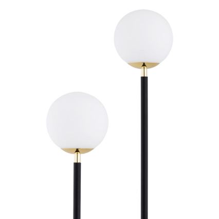 Argon 7073 - Lámpara de pie FERRONE 2xE14/7W/230V negro/blanco/dorado