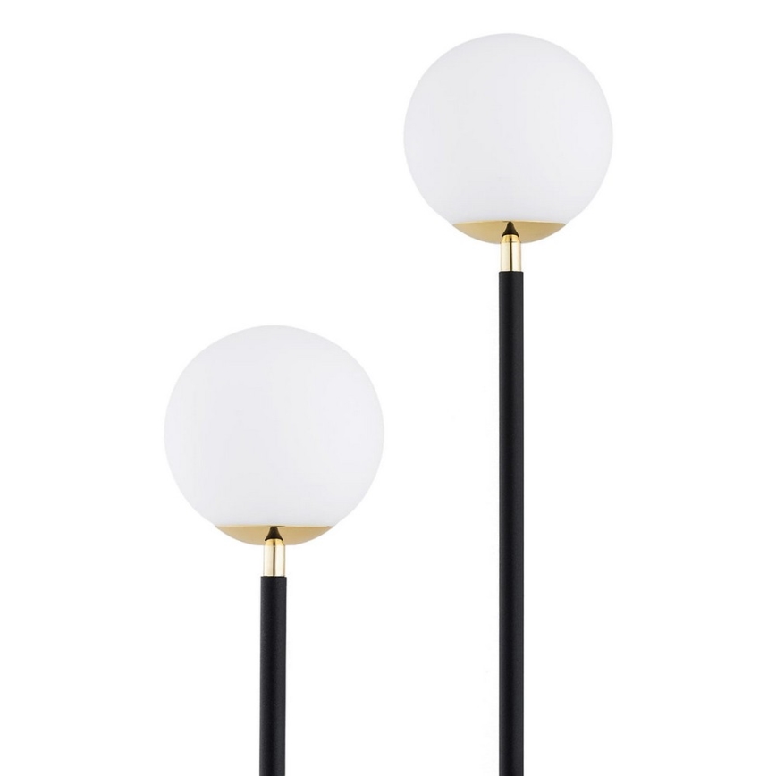 Argon 7073 - Lámpara de pie FERRONE 2xE14/7W/230V negro/blanco/dorado