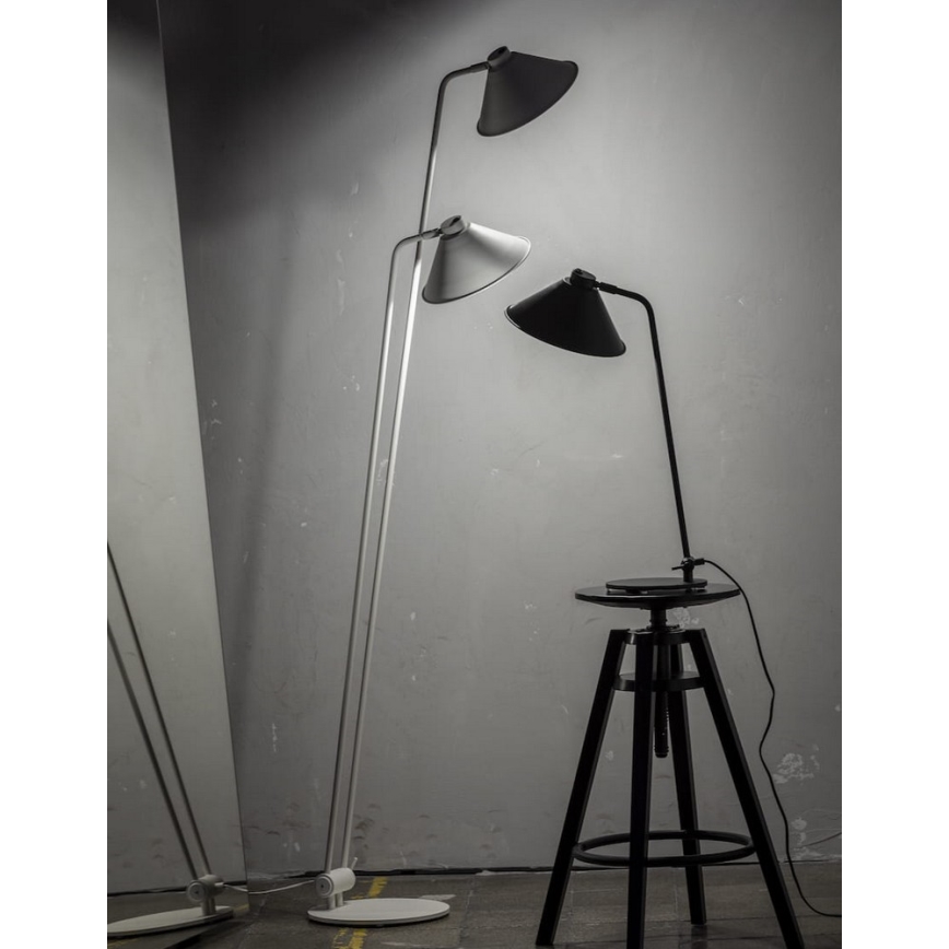 Argon 7074 - Lámpara de pie GABIAN 2xE27/15W/230V blanco