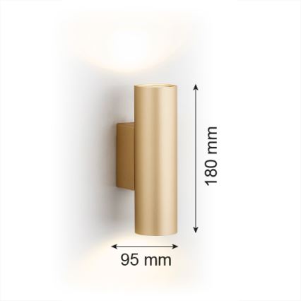Argon 7178 - Aplique MITOS PLUS 2xGU10/5W/230V dorado