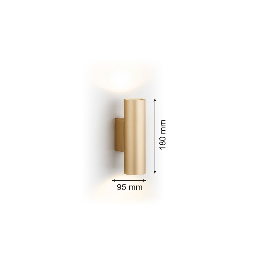 Argon 7178 - Aplique MITOS PLUS 2xGU10/5W/230V dorado