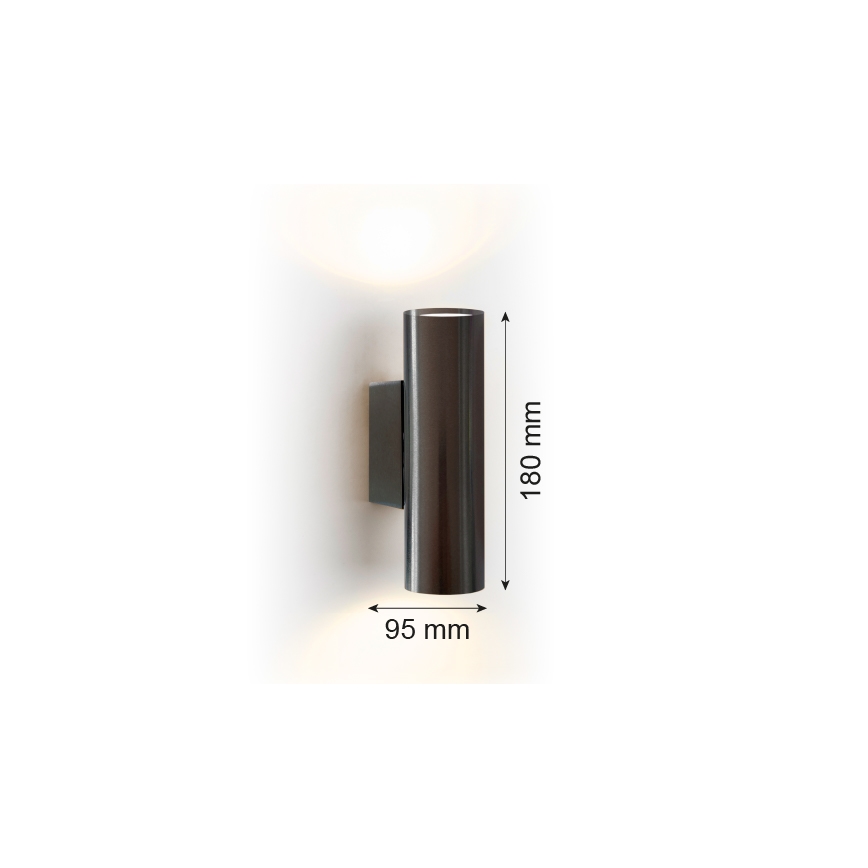 Argon 7231 - Aplique MITOS PLUS 2xGU10/5W/230V negro