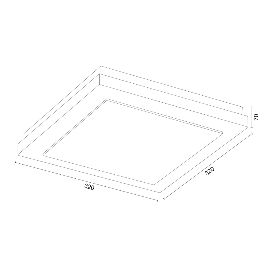 Argon 7268 - Lámpara de techo TABOR 2xE27/15W/230V 32x32 cm terracota