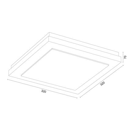 Argon 7269 - Lámpara de techo TABOR 2xE27/15W/230V 32x32 cm gris