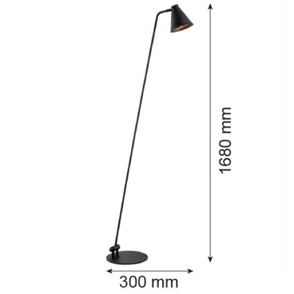 Argon 8003 - Lámpara de pie AVALONE 1xE27/15W/230V negro