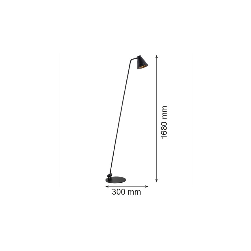 Argon 8003 - Lámpara de pie AVALONE 1xE27/15W/230V negro