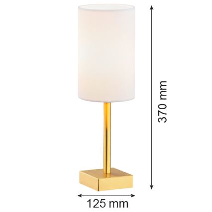 Argon 8030 - Lámpara de mesa ABRUZZO 1xE14/7W/230V latón/blanco