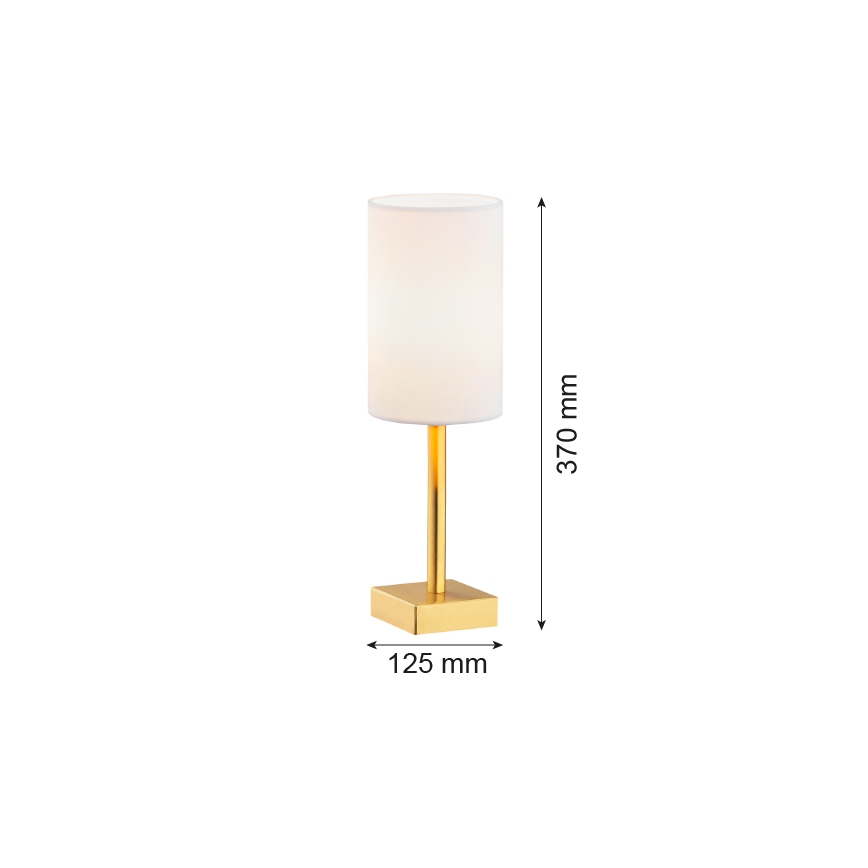 Argon 8030 - Lámpara de mesa ABRUZZO 1xE14/7W/230V latón/blanco